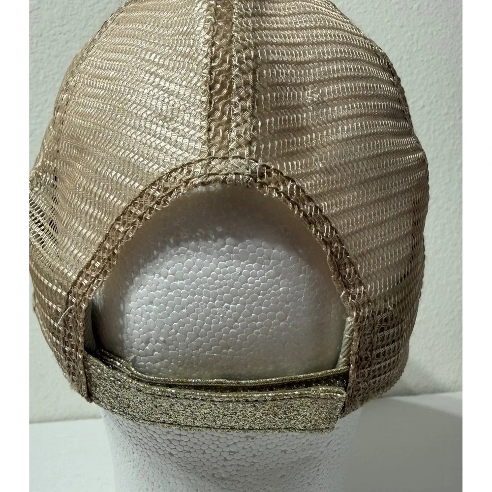 Princess Cruises Gold Glitter Trucker Hat Mesh Back Adjustable Souvenir Cap